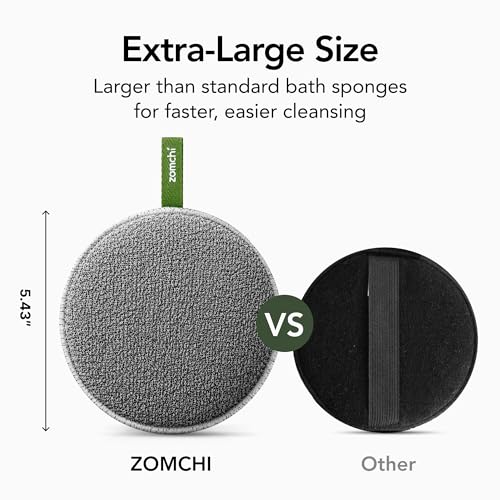 ZOMCHI Large Dual-Texture Exfoliating Body Scrubber - 2 Pack