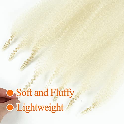 GZVIS 12 Inch Springy Afro Twist Hair - 6 Packs Pre-Fluffed Braiding Hair 613