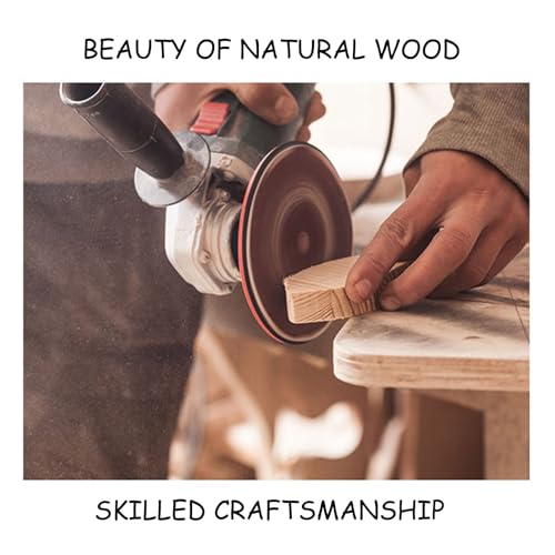 10-Inch Round Clip-On Sofa Arm Tray - Natural Pine Wood Table