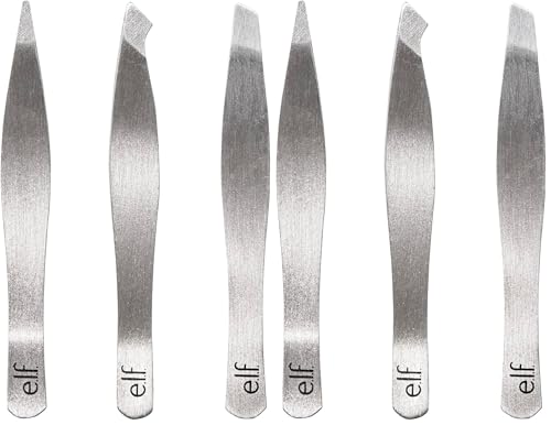 e.l.f. Mini Tweezer Trio Kit for Eyebrow Shaping - Vegan