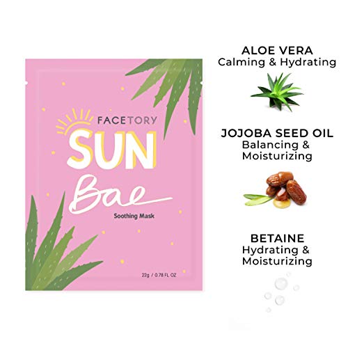 FACETORY Sun Bae Aloe & Shea Soothing Face Mask Set - 5 Pack