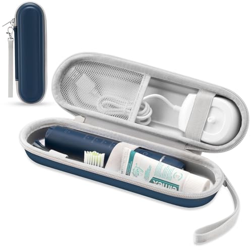 Travel Toothbrush Case for Oral-B Pro/Smart/iO & Philips Sonicare – Deep Blue
