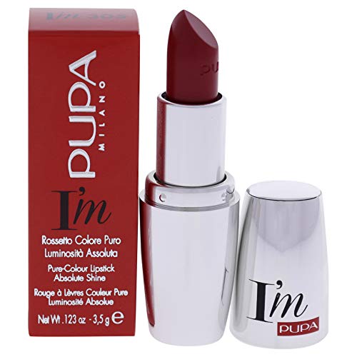 Pupa Milano I'M Pupa Lipstick 305 Cherry - Intense Color, Luminous Finish, Paraben-Free