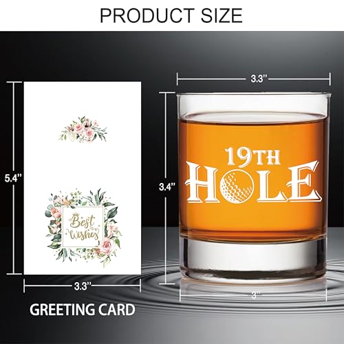 Funny 19th Hole Golf Whiskey Glass - Unique Gift for Golfers