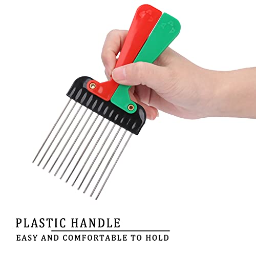 1PCS Metal Wide Tooth Pick Comb Folding Handle for Hair Styling, Detangling