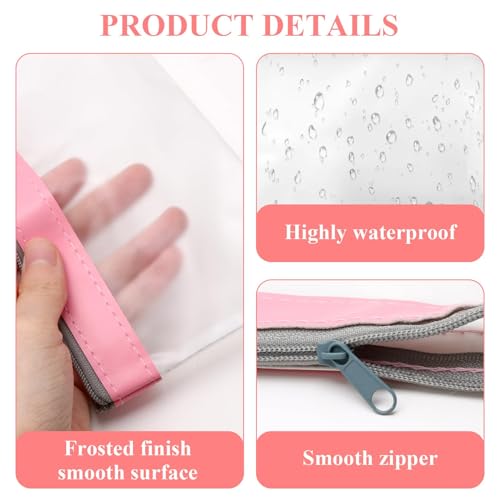 Tohhdov 4 Pack Clear Cosmetic & Travel Makeup Bags Waterproof Organizer