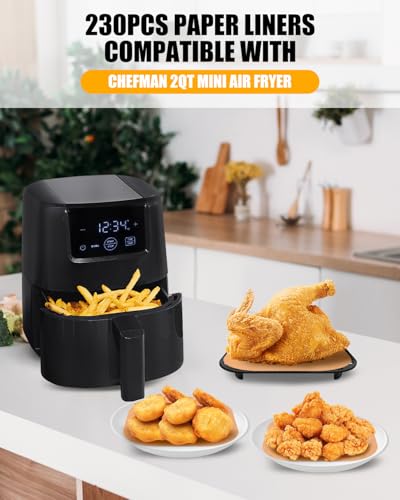 230PCS Air Fryer Parchment Paper Liners for CHEFMAN 2Qt Mini