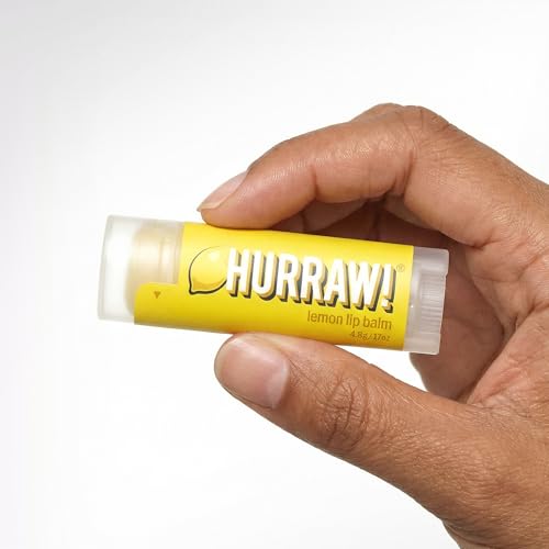 Hurraw! Lemon Lip Balm Set - Organic Vegan Natural Hydrating Lip Care