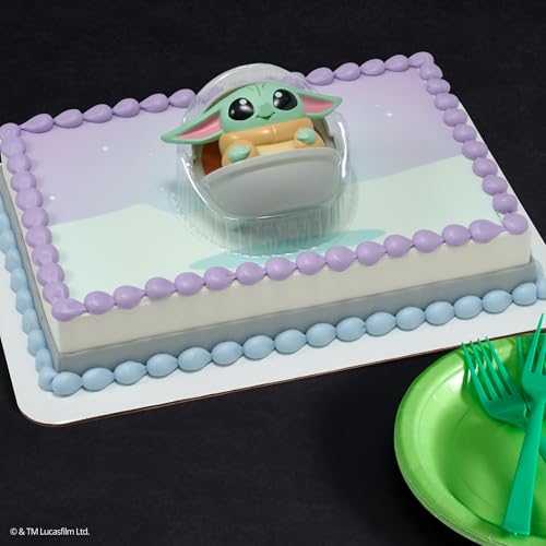 STAR WARS: The Mandalorian Grogu Cake Topper with Hover Pram