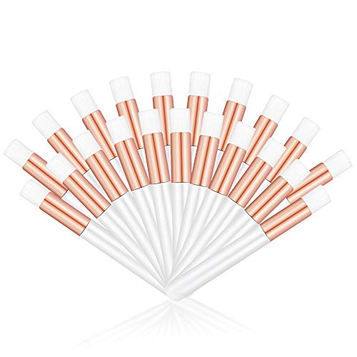 20 Pcs Rose Gold Lash Shampoo Brush Set for Eyelash Extensions & Nose