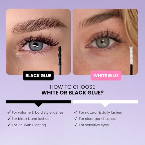 GAQQI 2-in-1 Bond and Seal Clear Lash Glue - 10ml, Waterproof & Latex-Free