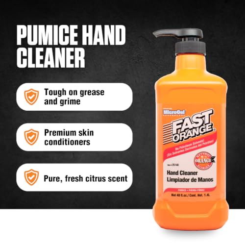Fast Orange Pumice Lotion Hand Cleaner 48 oz Citrus Scent – Waterless Formula