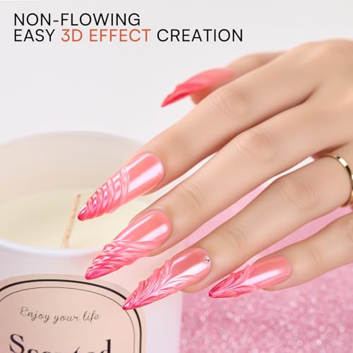 Makartt 3D Painting Gel & Chrome Nail Powder Kit for DIY Salon Designs