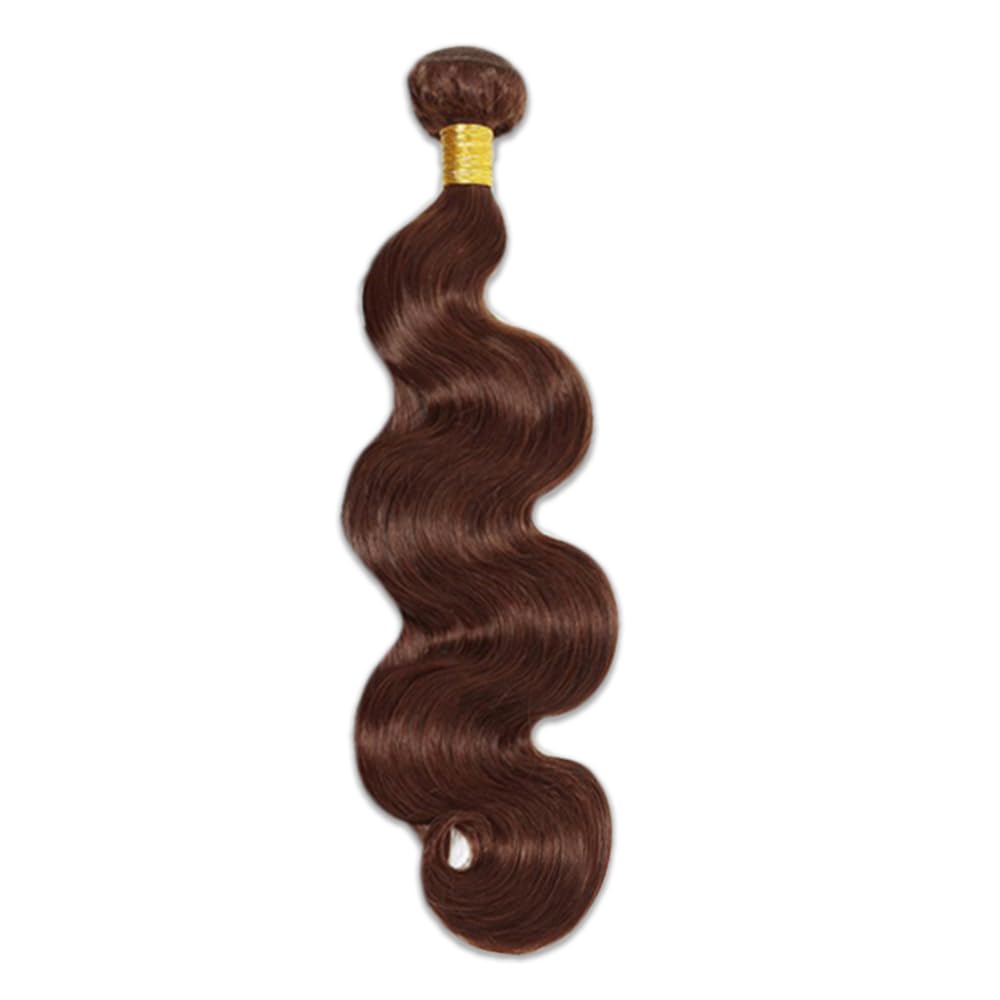 #4 Brown Bundles Human Hair Body Wave Bundles 22 Inch Chocolate Body Wave Bundles Unprocessed Brazilian Virgin Hair 1 Bundle 50 Gram Per Bundle Deals Quick Weave Hair Extensions For Woman