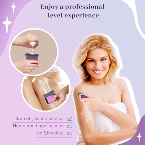 Yoseng Large Purple Self Tanner Brush with Box – Streak-Free Body & Face Makeup Tool