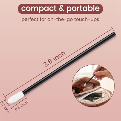 600Pcs Disposable Lip Applicators - Velvety Flocked Lip Brushes