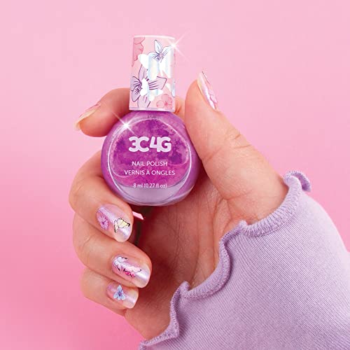 3C4G Butterfly Nail Polish Trio - 0.2 Fl Oz Kids Nail Polish Set