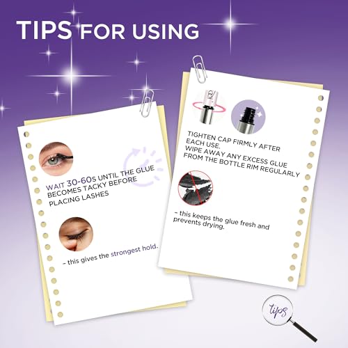 GAQQI Lash Cluster Glue, Lash Bond and Seal Waterproof, Bond & Seal Eyelash Glue for Clusters, Eyelash Adhesive Black Long-Lasting 72H, Latex-Free£¨5ml+5ml£©
