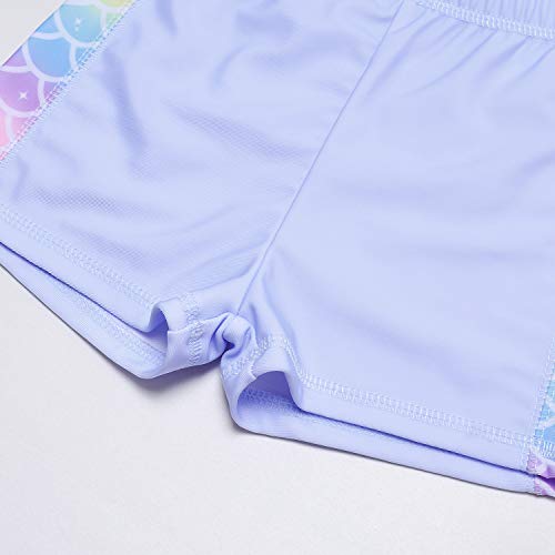 QPANCY Girls Mermaid Unicorn Rash Guard 2-Piece Swimsuit UPF 50+