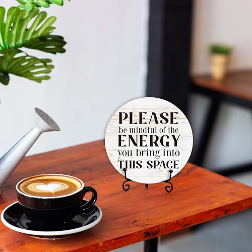 Inspirational Wooden Desk Decor Sign with Positive Affirmations