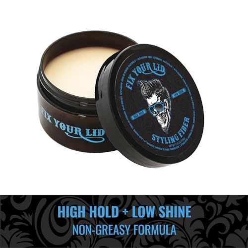 Fix Your Lid Styling Fiber for Men, High Hold Matte Finish Bundle