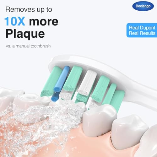White 10 Pack Toothbrush Replacement Heads for Philips Sonicare - Compatible with Most Models
