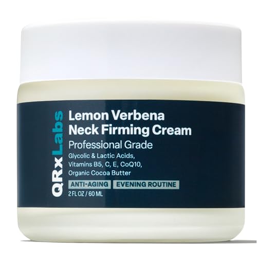 QRxLabs Neck Firming Cream with Lemon Verbena, 2 oz - Collagen Boost & Anti-Aging