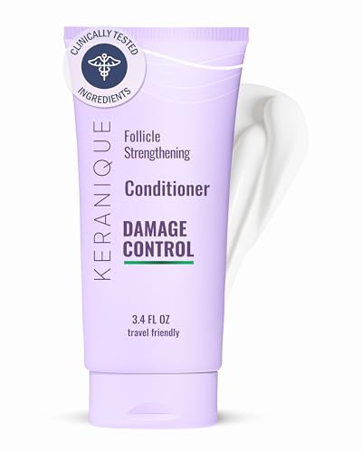 Keranique Damage Control Conditioner 4.5 Fl Oz - Hydrating Keratin Treatment for Dry Damaged Hair