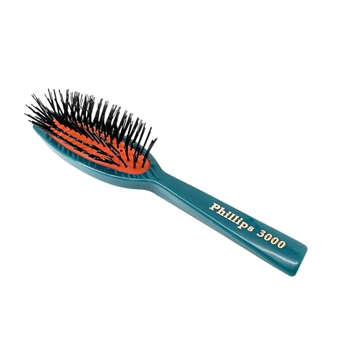 Phillips Brush 3000 Compact Purse Size Cushion Hair Brush, 7-Inch Teal