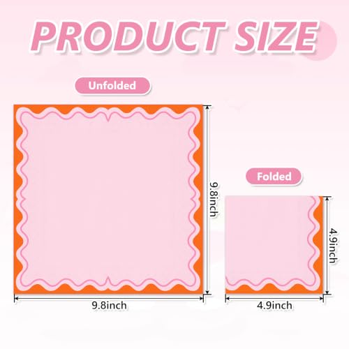 Whaline 50Pcs Scallop Disposable Cocktail Napkins - Summer Party Supplies