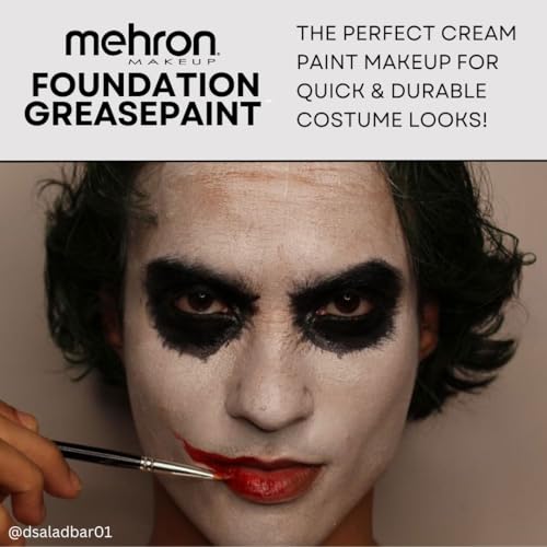 Mehron Professional Greasepaint Foundation - Bright Red, 1.25 oz