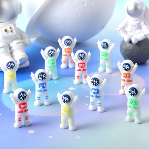 25 Mini Astronaut Figurines for Kids - Colorful Space Party Favors
