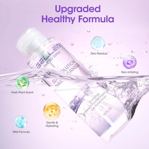 Gellen 473ml Polygel Slip Solution with Nail Brush – Anti-Stick Liquid