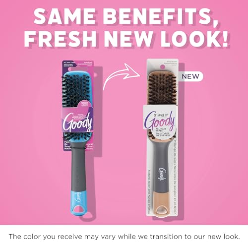 Goody Boar Bristle Hair Brush - Detangling & Styling, Pack of 2