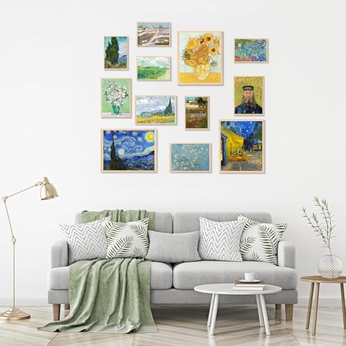 Van Gogh Wall Art Prints Set of 12 - Abstract Eclectic Decor