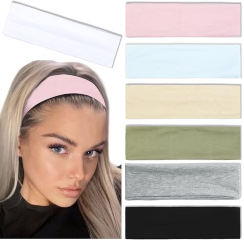 Non-Slip Cotton Headbands Set for Women - 7PCS Elastic Hairbands