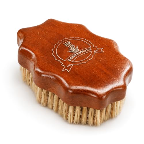 Kosher Palm Wave Brush, Vegan Agave Bristle Detail Brush for 360 Waves