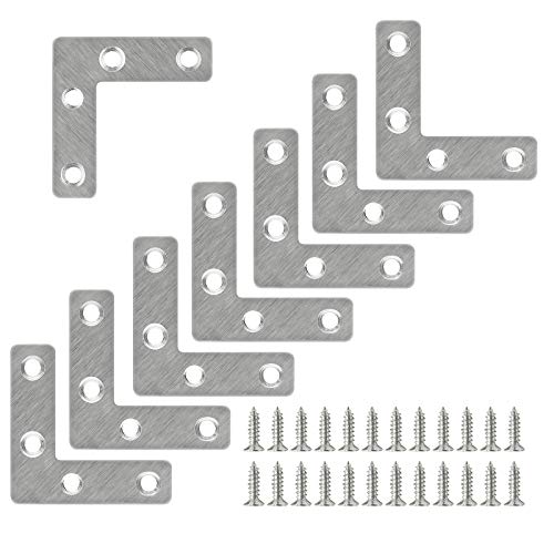 Jiozermi Heavy Duty Stainless Steel Corner Brackets - 30 Pcs