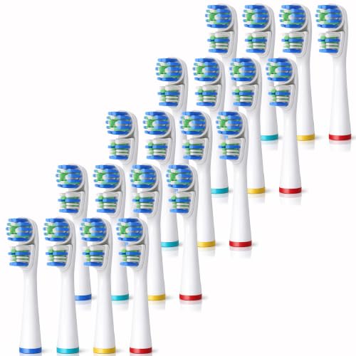 Alayna Double Head Toothbrush Replacement Heads Pack of 20 for Oral-B