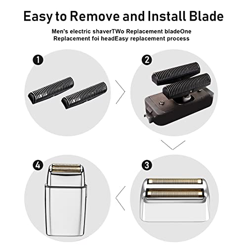Replacement Foil & Cutter for BaBylissPRO FXFS2 Shaver - 1PC Silver