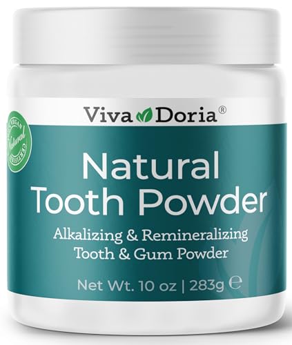 Viva Doria Natural Tooth Powder 10 Oz – USA Made, Eco-Friendly Oral Care