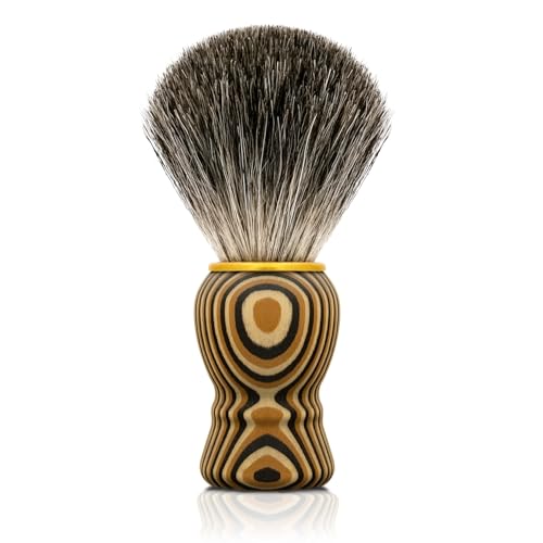 KIKC Hand Crafted Pure Badger Hair Shaving Brush with Wood Handle