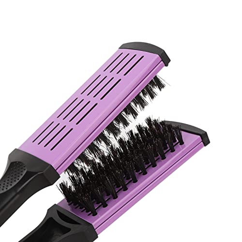 ANGGREK V-Shaped Hair Straightening Brush - Anti-Static Detangling Comb