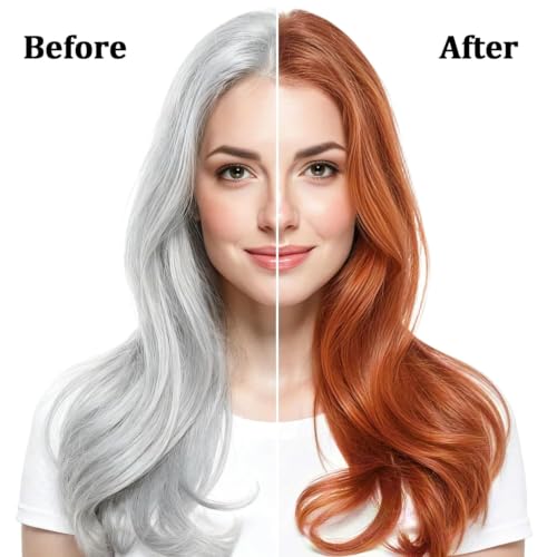 Farndu 3-in-1 Auburn Hair Dye Shampoo - Herbal Copper Brown Gray Coverage