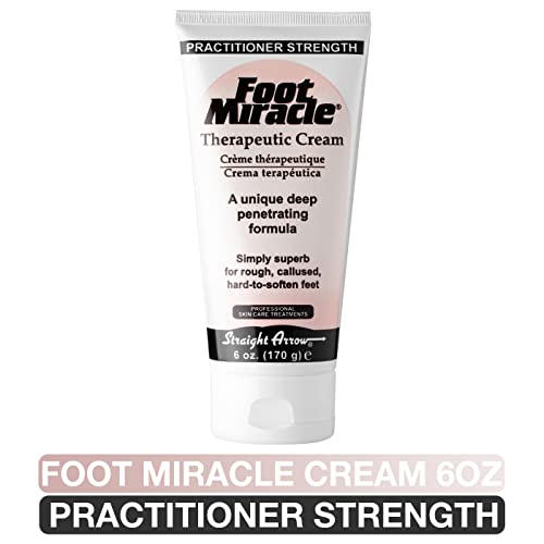 Foot Miracle Deep-Penetrating Foot Cream 6 oz Tube – Practitioner Strength, Softens Calluses & Rough Skin, USA Made