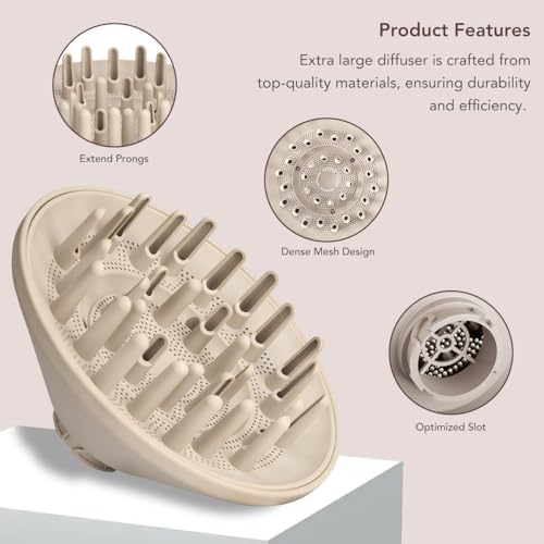 TOSAGE Extra Large 6.3-Inch Diffuser Attachment for Shark FlexStyle