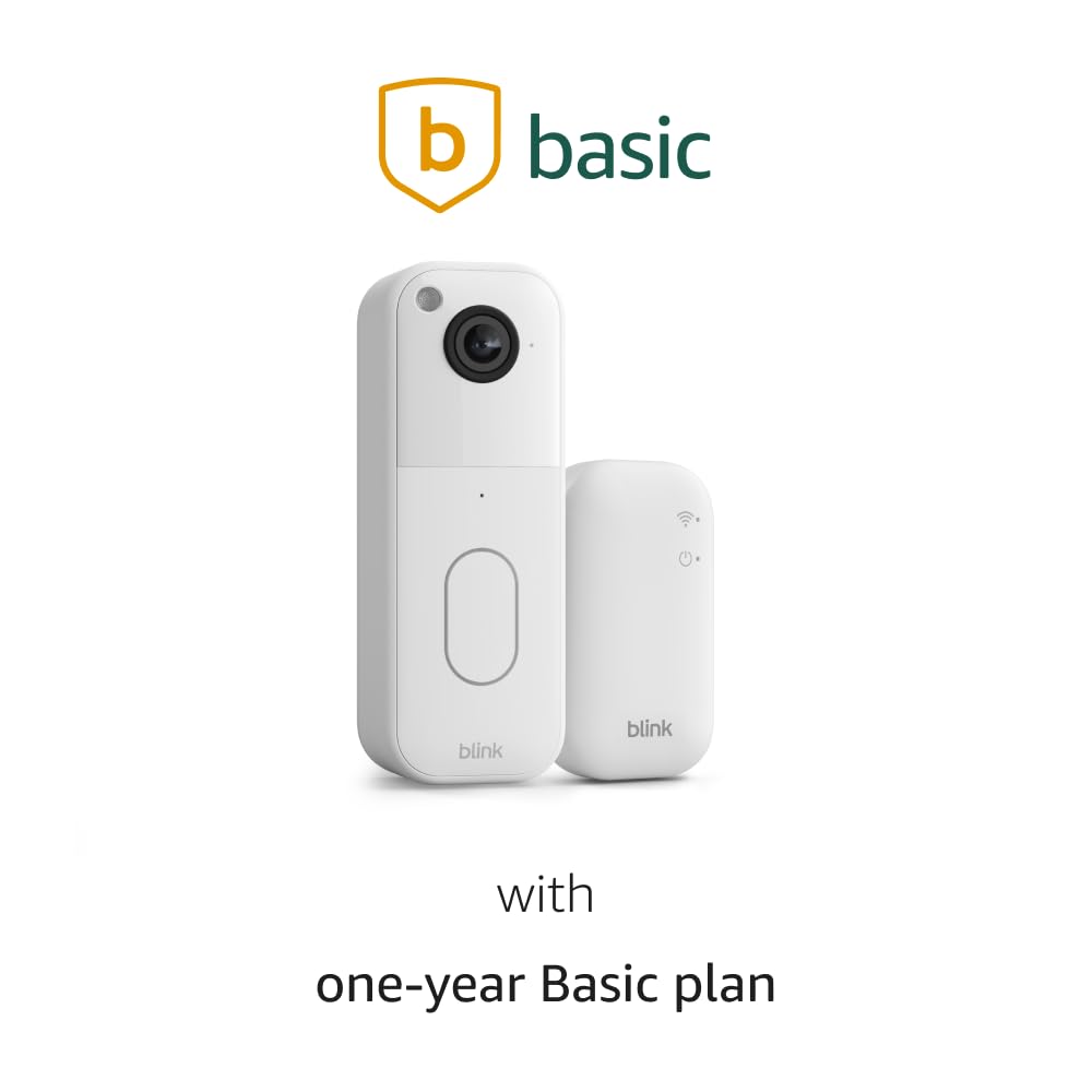 Blink Video Doorbell - HD View with Two-Year Battery Life | Easy Setup, Requires Sync Module (Black)