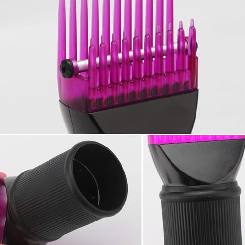 Segbeauty Purple Blow Dryer Comb Attachment for 1.57-1.97 inch Nozzles, Professional Hair Styling Tool