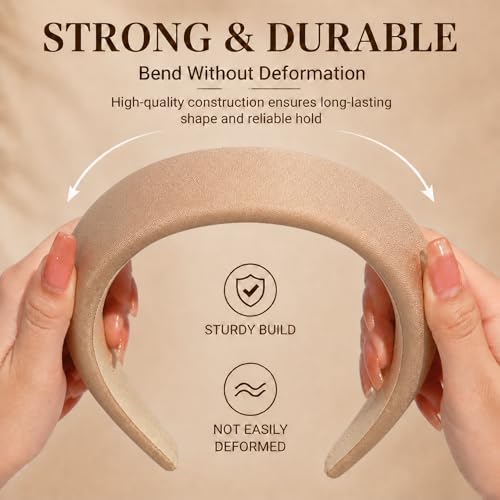 5-Piece Wide Knit Headband Set for Women - Soft & Non-Slip Hair Accessories