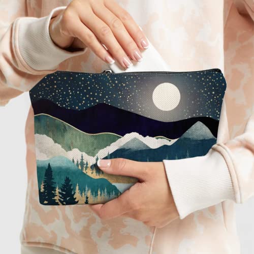 Forest Makeup Bag - Portable Cosmetic Pouch, 10x7 Inch